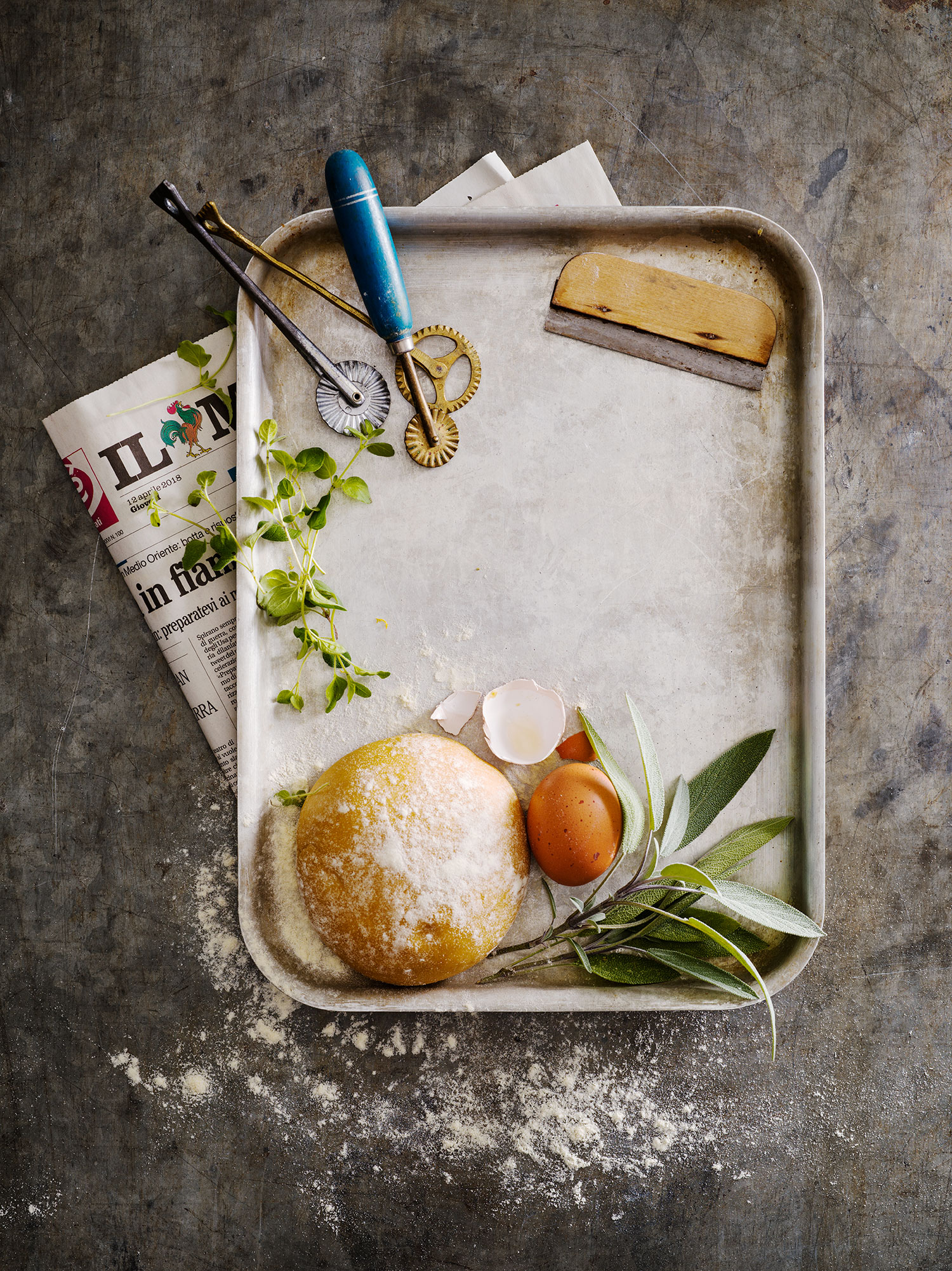 a tray with food on it