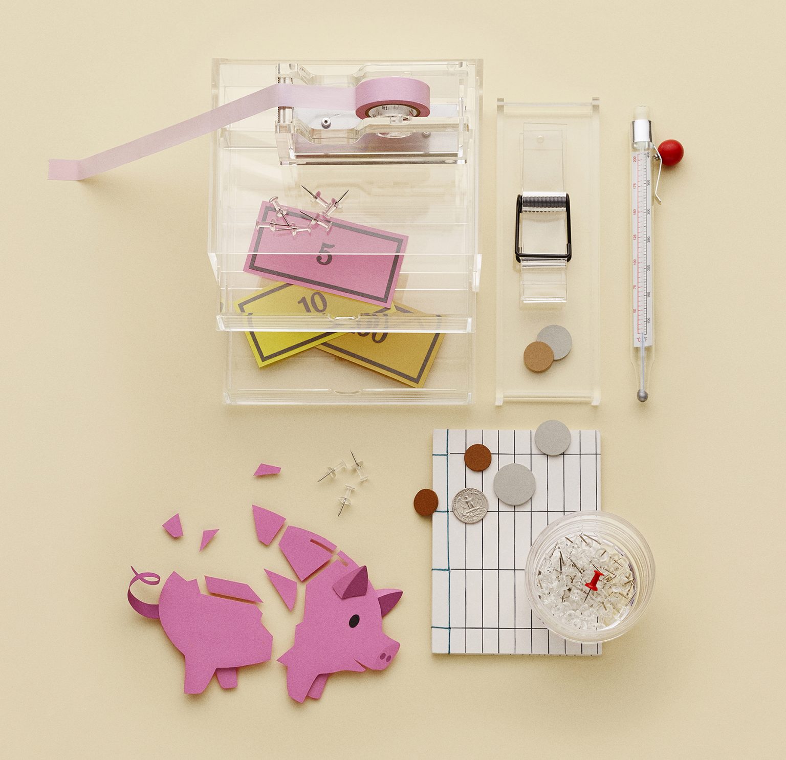 a set of objects on a table