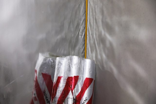 a group of rolls of plastic wrapped in plastic