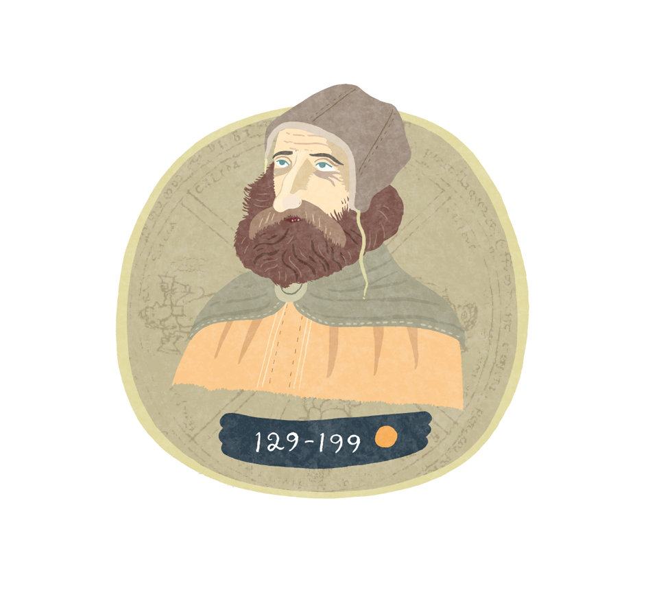 a drawing of a man with a beard