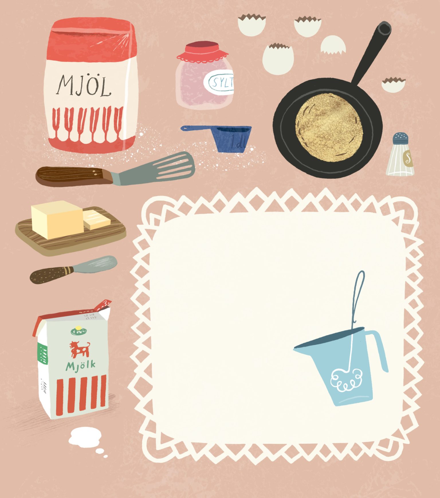 a set of baking ingredients