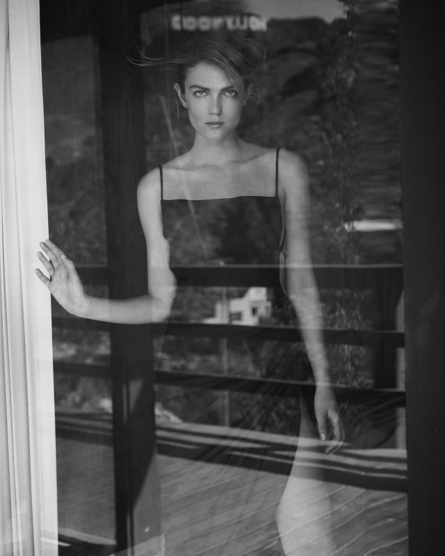 a woman in a dress