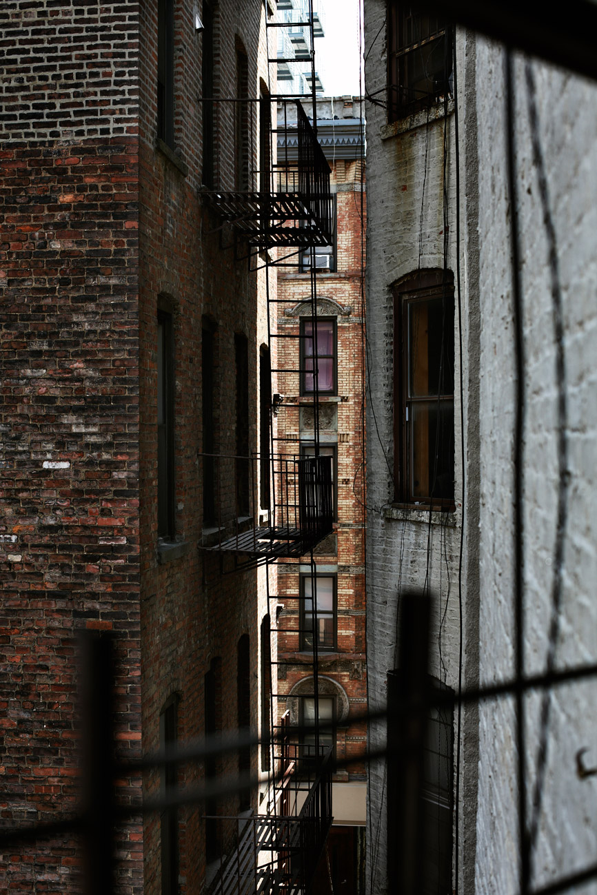 a fire escape in a building