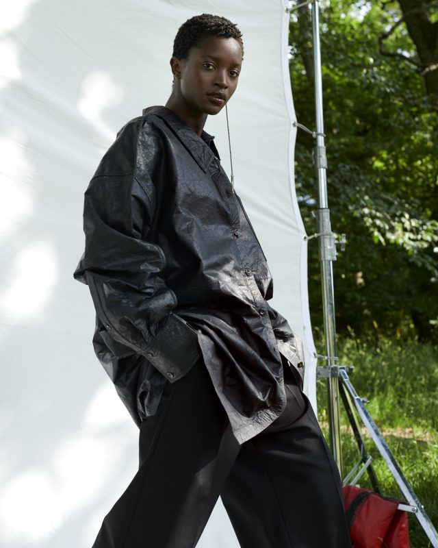 a man in black clothes