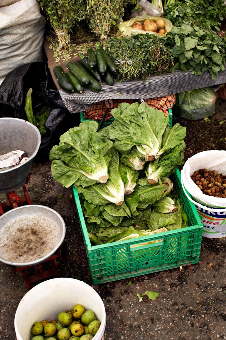 a group of vegetables in a market