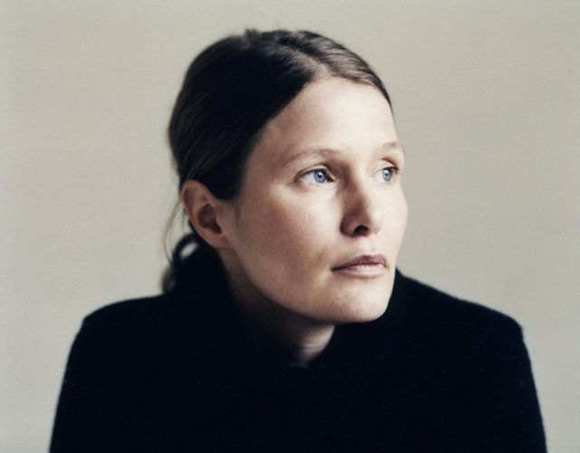 a woman looking to the side