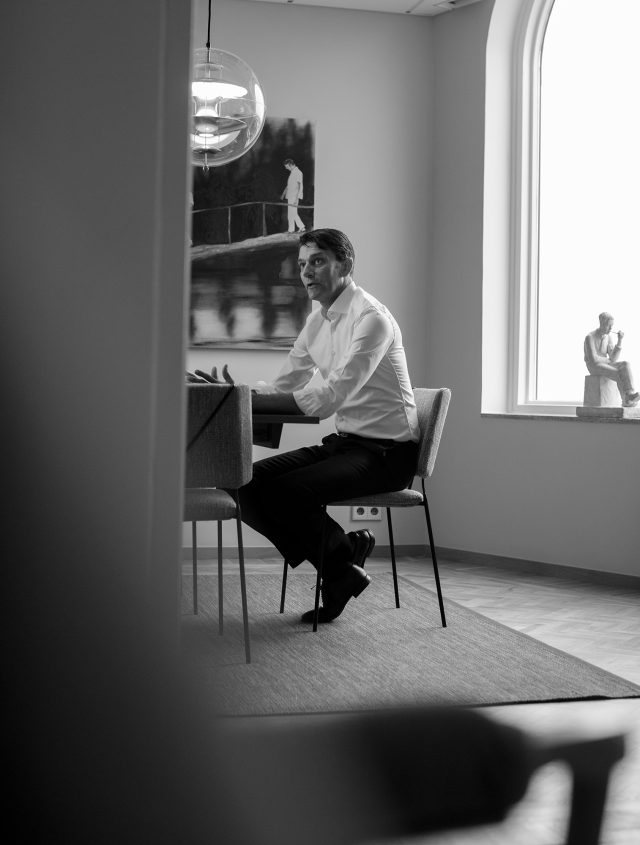 a man sitting at a table