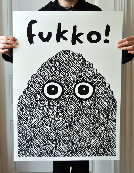 a person holding a poster