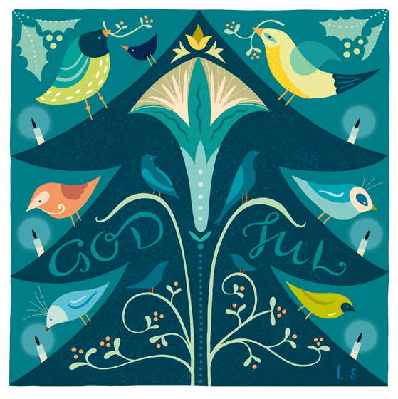 a bird art with a tree and text