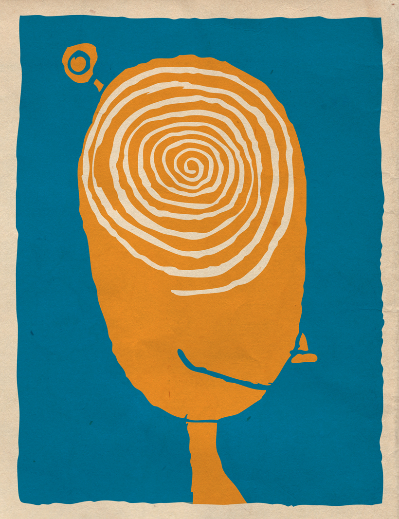 a cartoon drawing of a snail