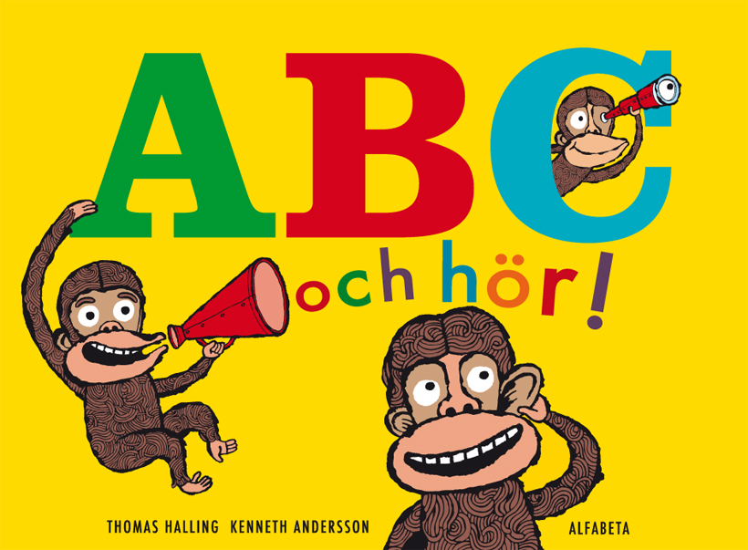 a book cover with cartoon monkeys