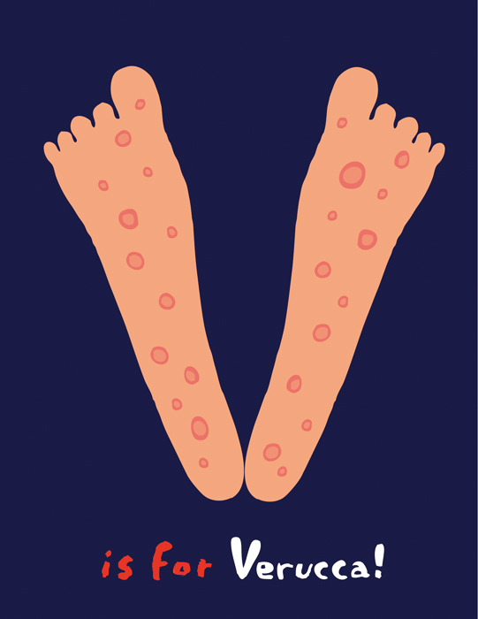 a cartoon of a person's feet