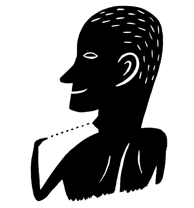 a black silhouette of a man
