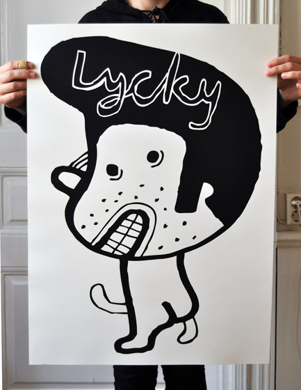 a person holding a poster