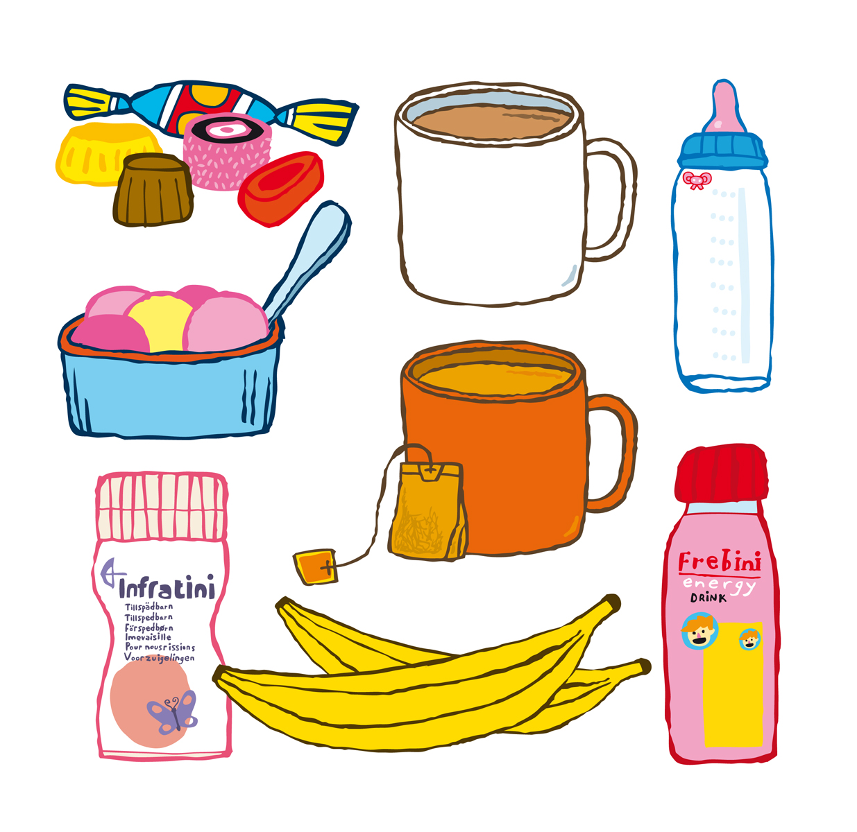 a collection of objects with different colors
