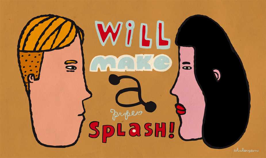 a man and woman face to face