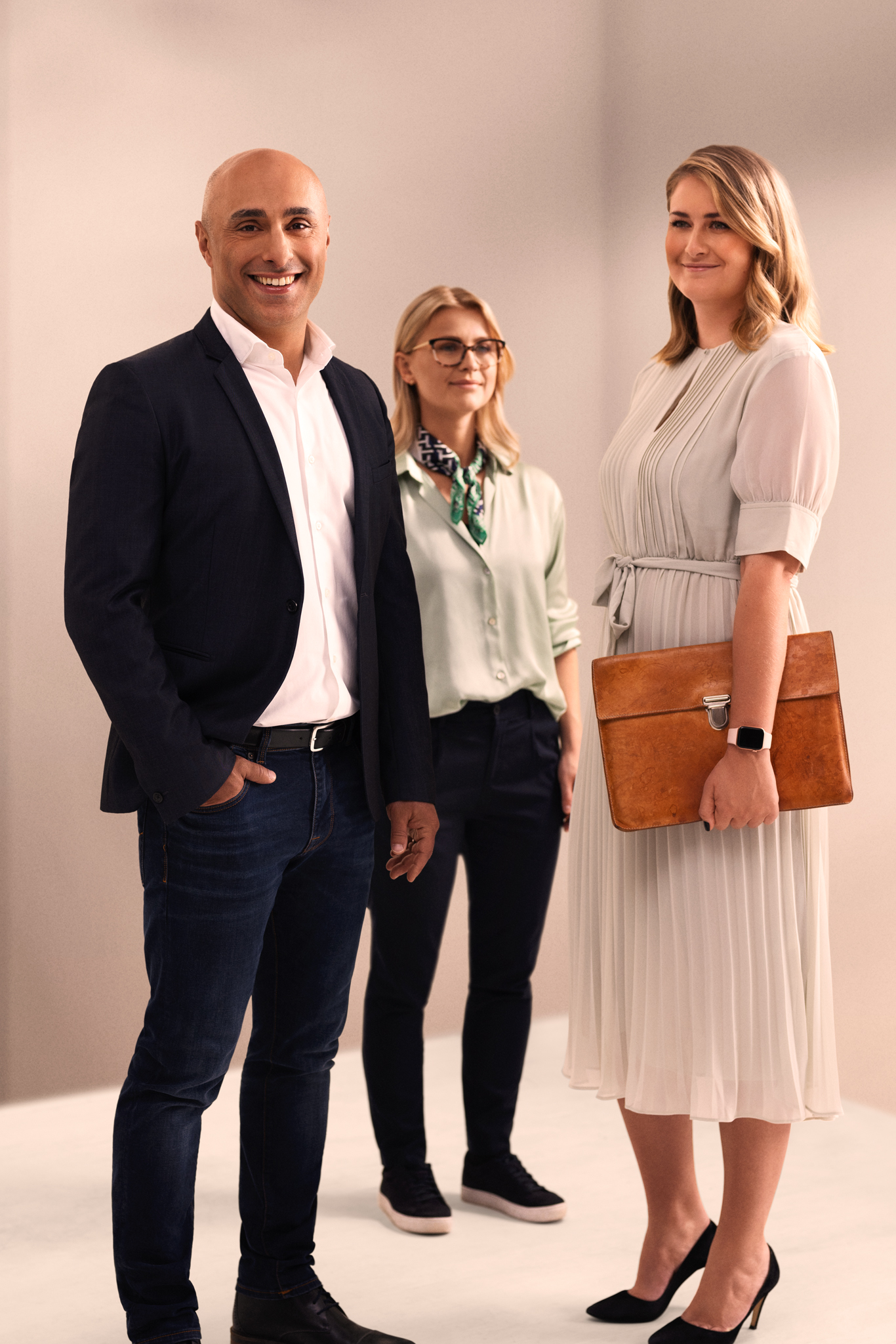 a group of people posing for a photo