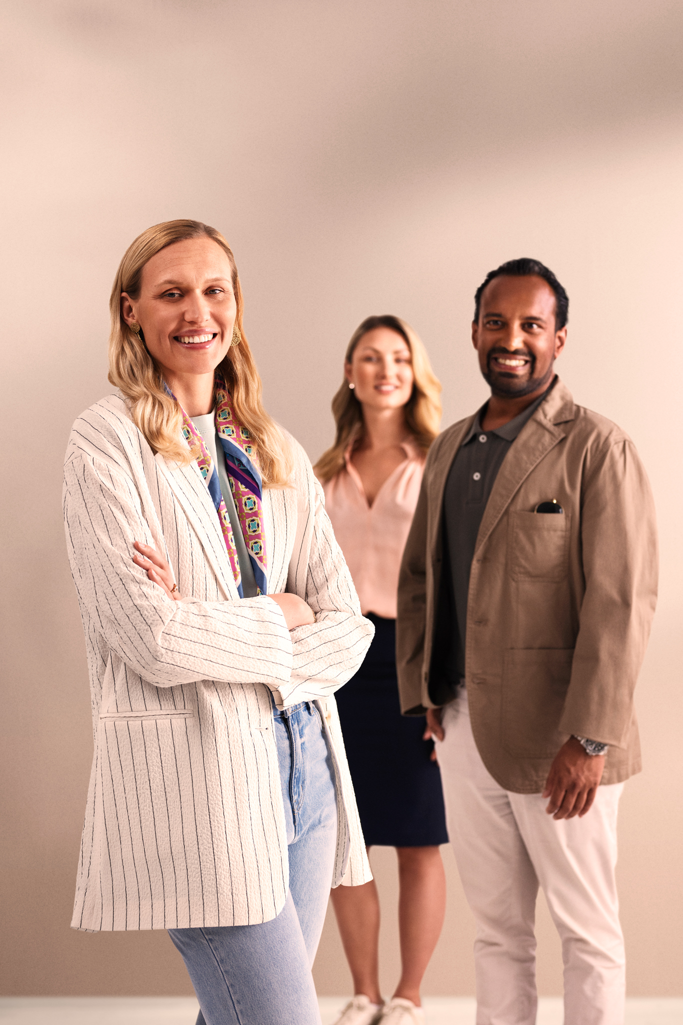 a group of people standing together