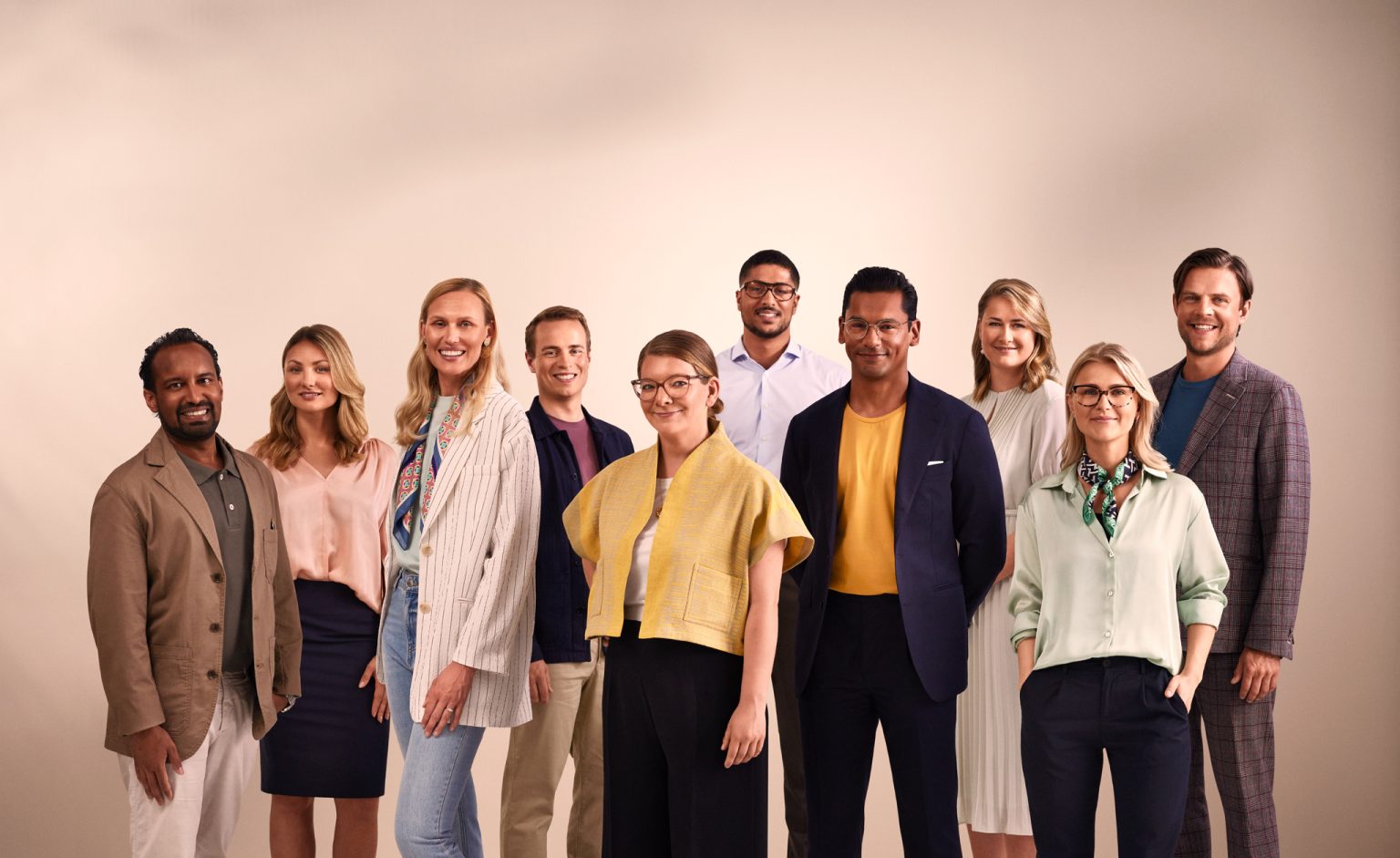 a group of people standing together