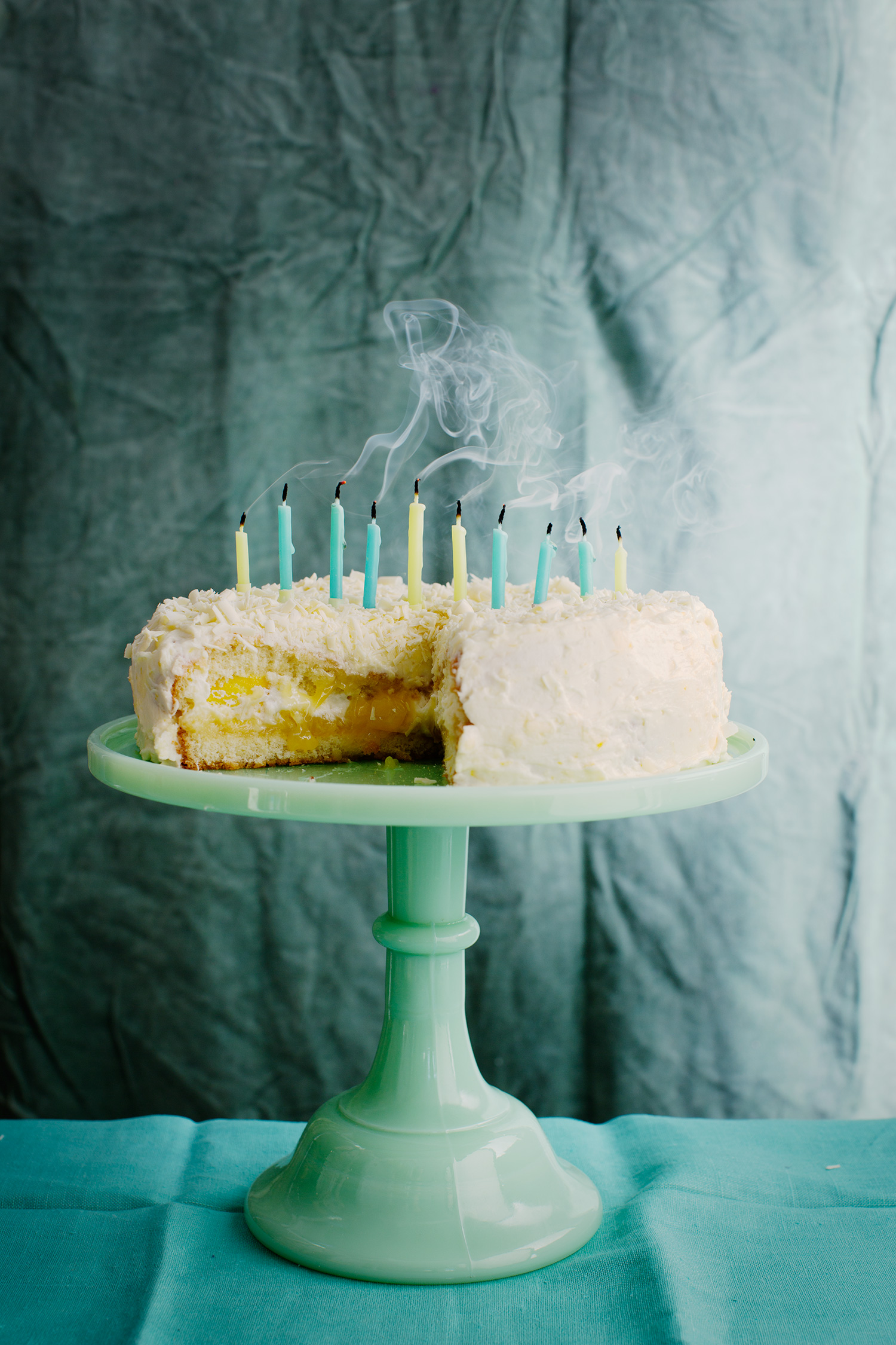 a cake with candles on it