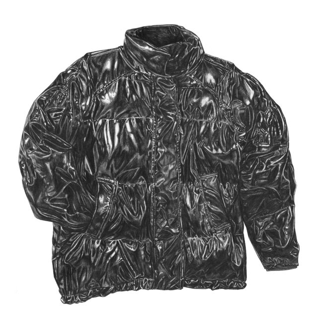 a drawing of a black jacket