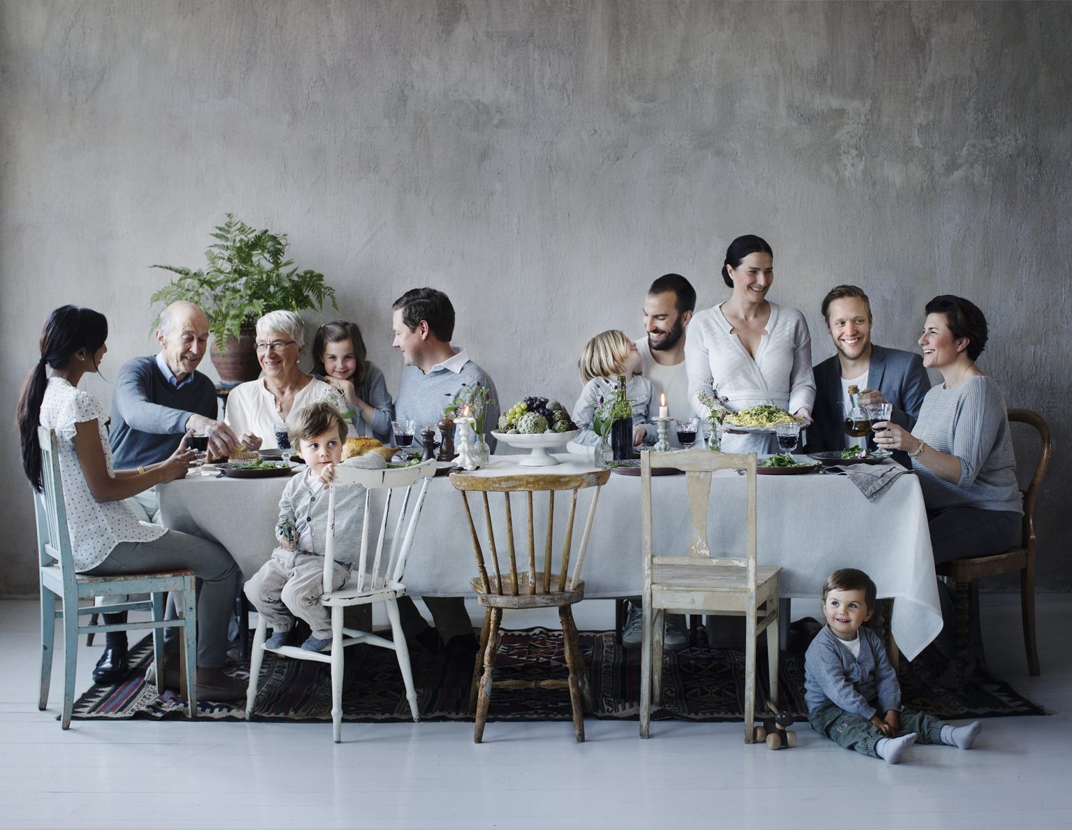 a group of people sitting at a table