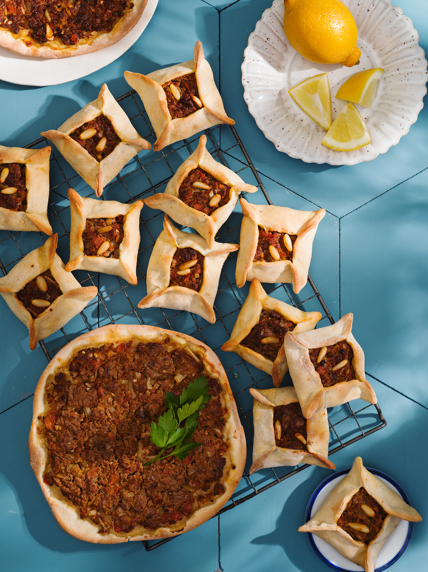 a tray of food on a table