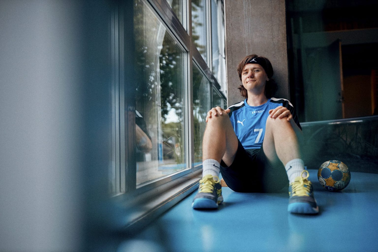 a person sitting on the floor