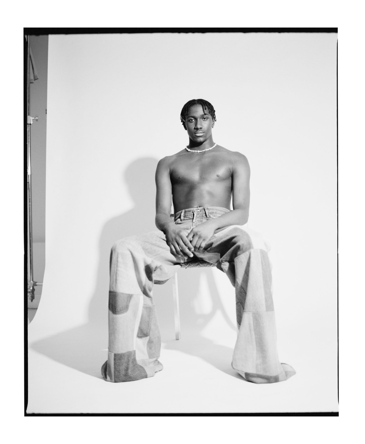 a man sitting on a chair