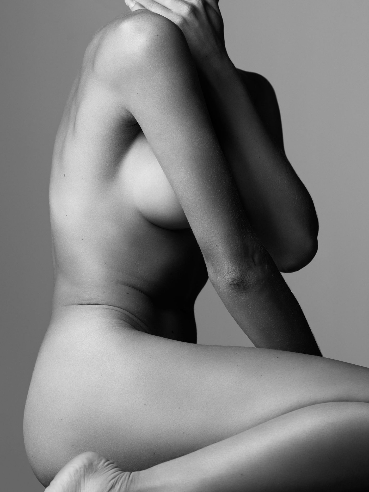 a woman sitting on a chair