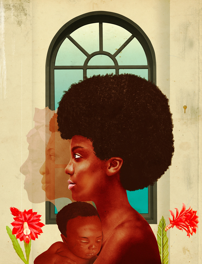 a woman with afro hair