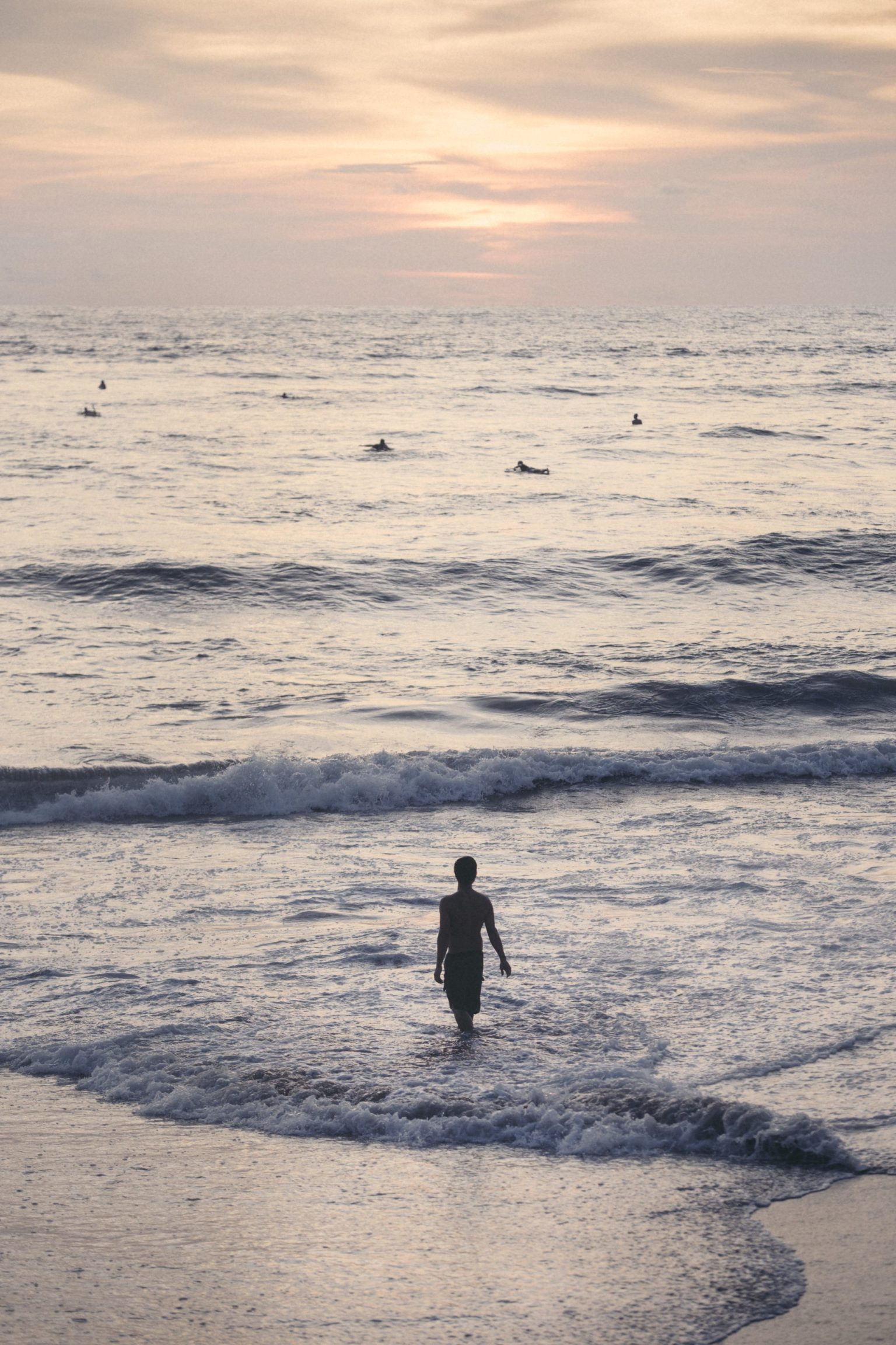 a man standing in the water