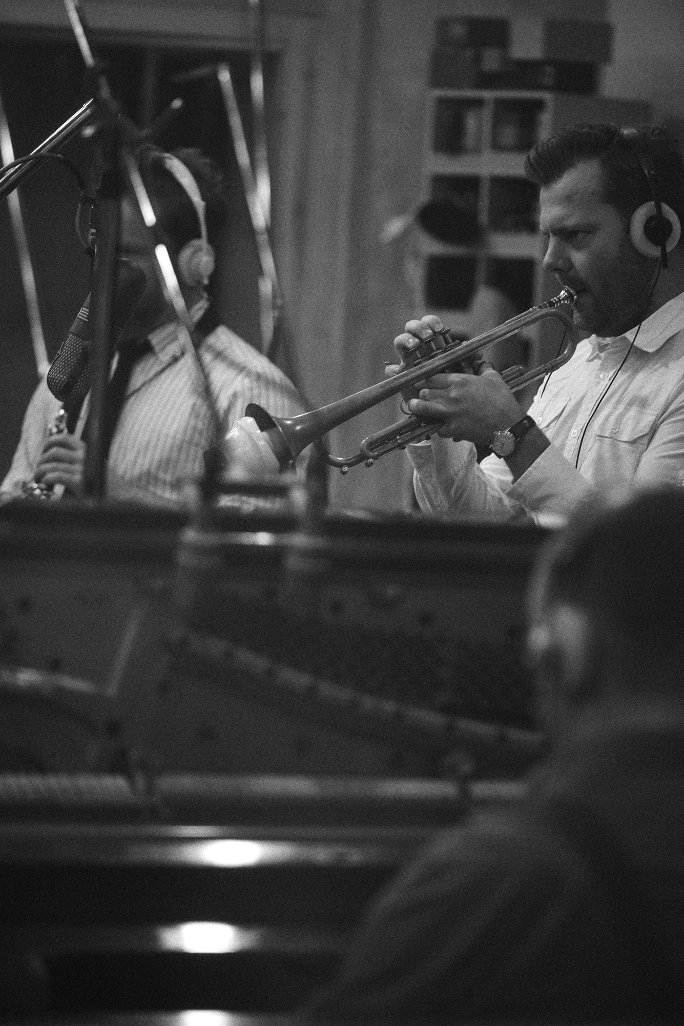 a man playing a trumpet
