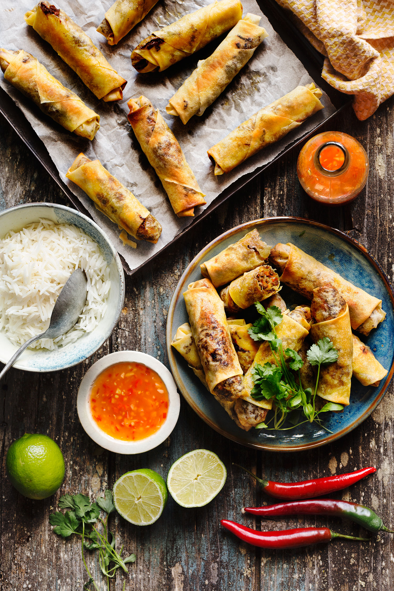 a plate of food on a table