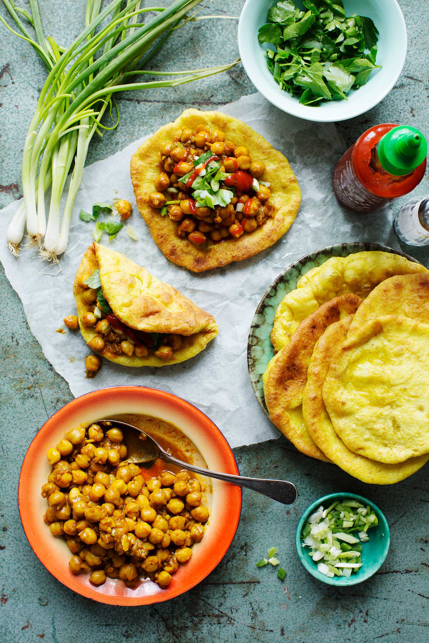food on a table