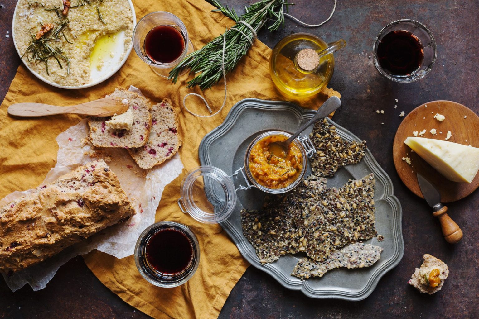 food on a table