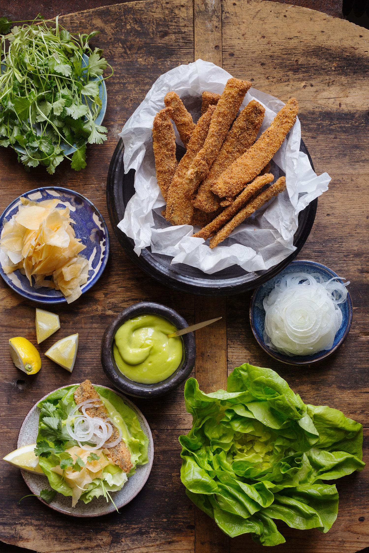 a plate of food on a table