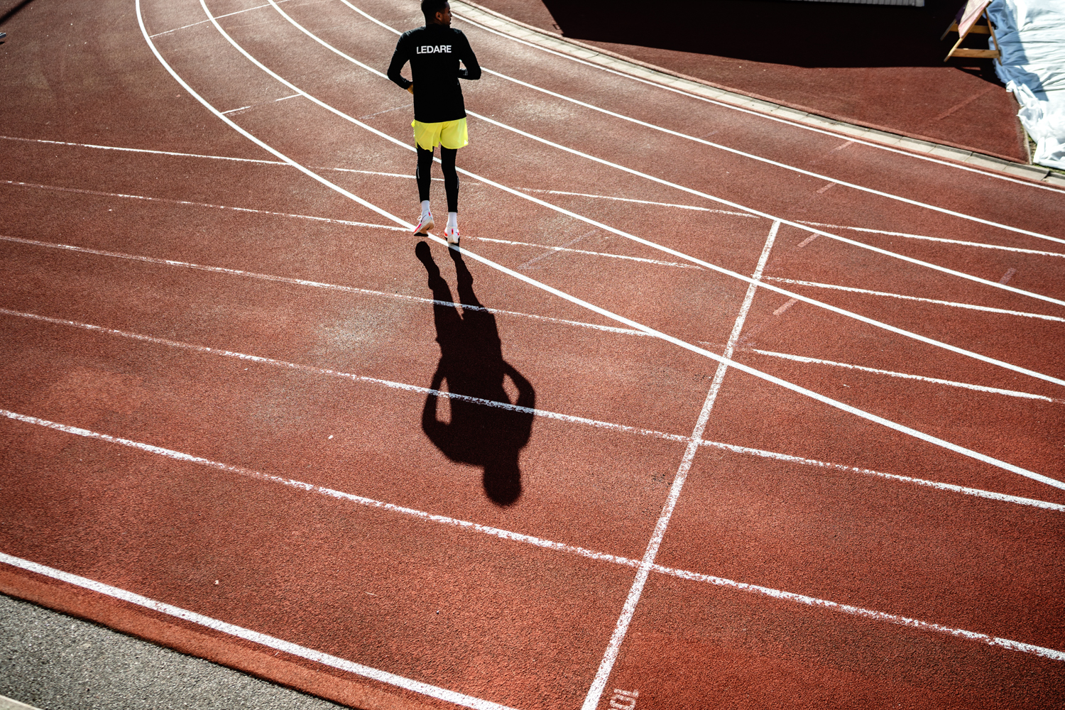 a man on a track
