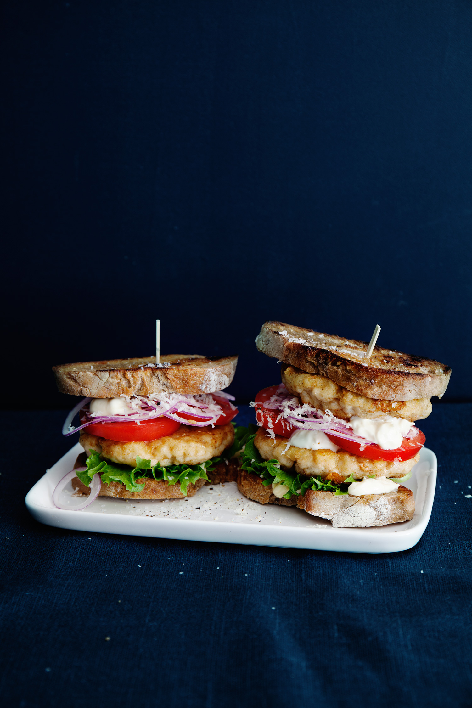two sandwiches on a plate