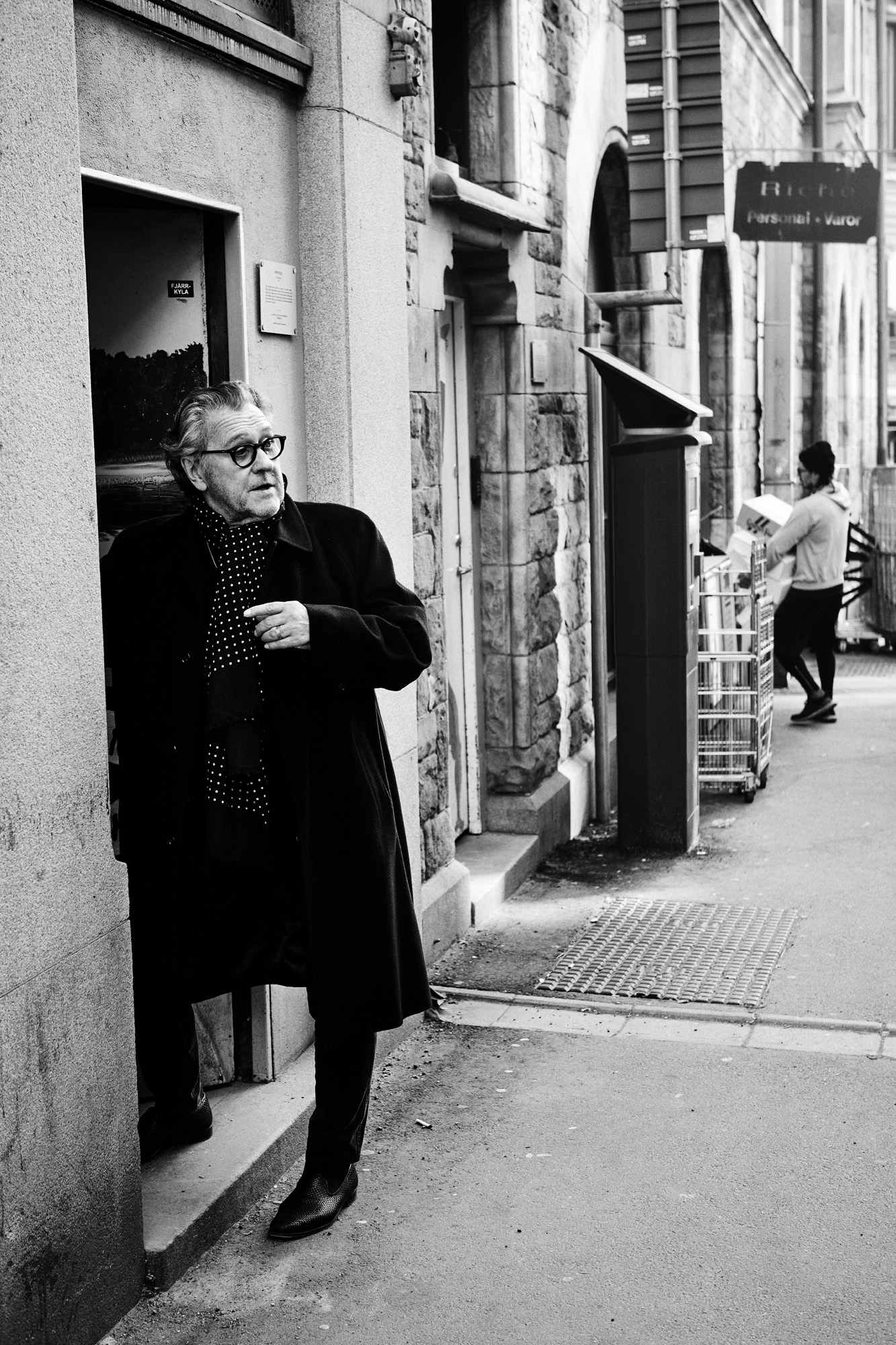 a man standing in a doorway