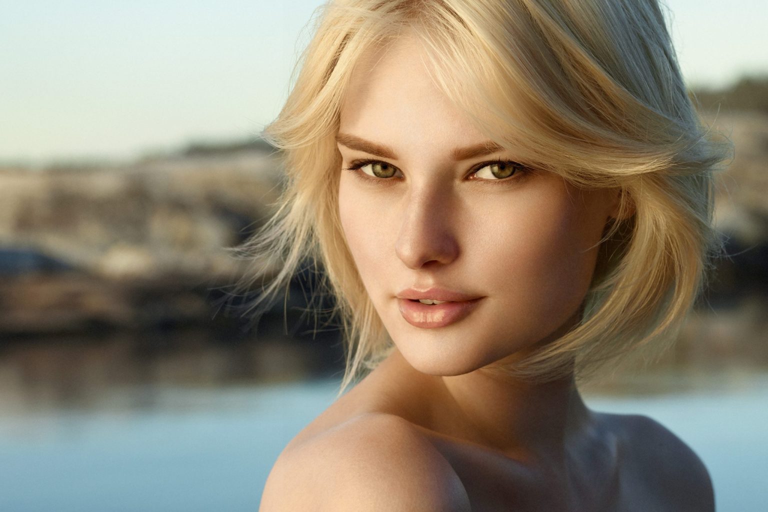 a woman with blonde hair