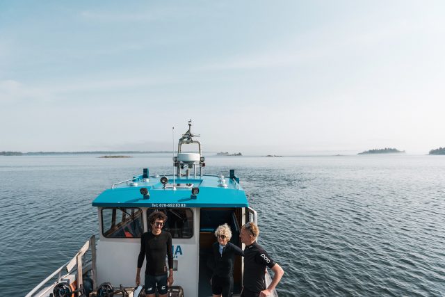 a group of people on a boat