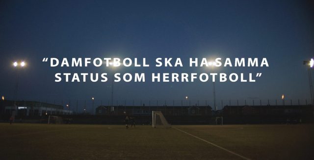 a football field with lights and a goal post