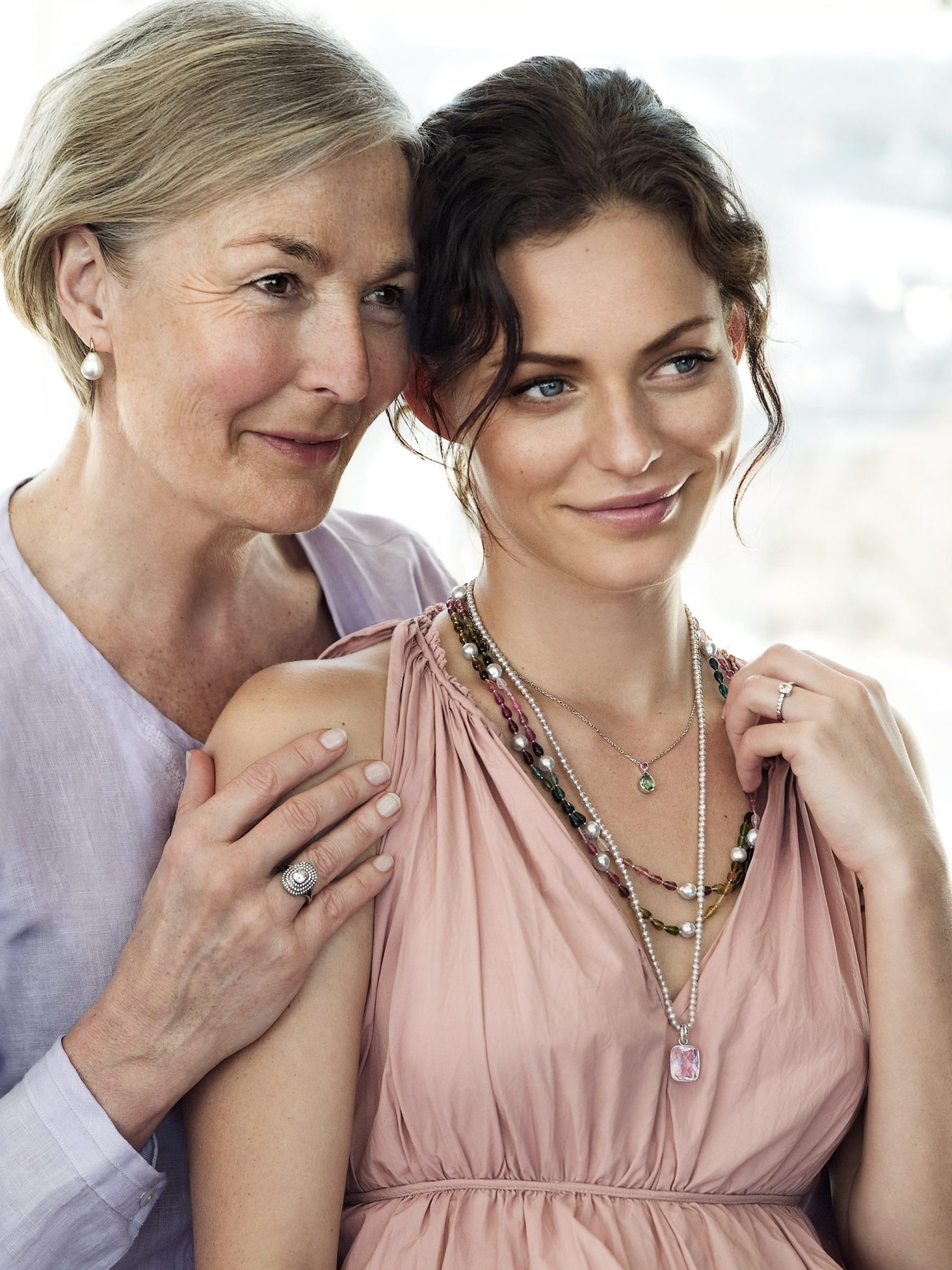 a woman with her arm around a woman