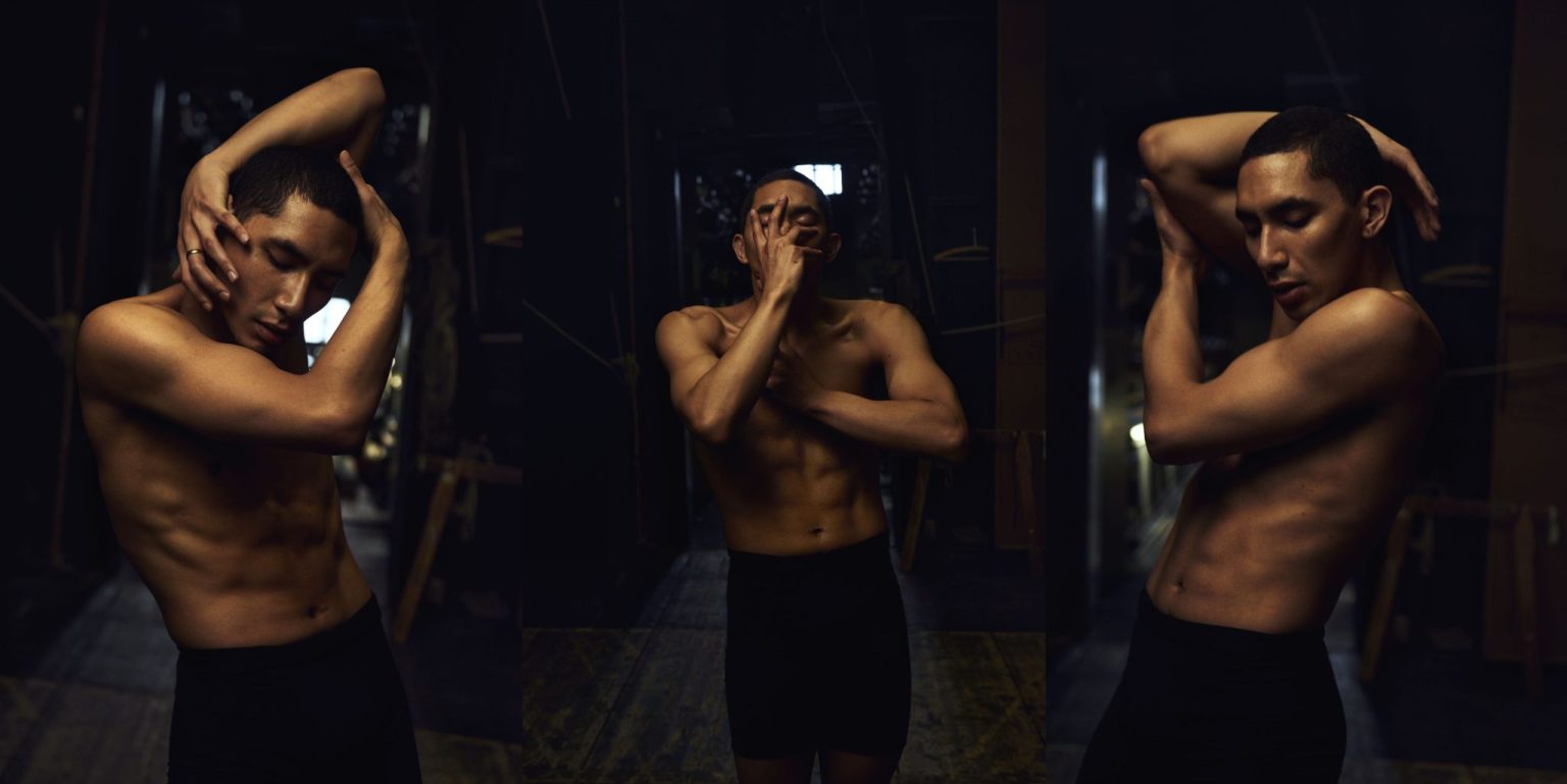a collage of a man