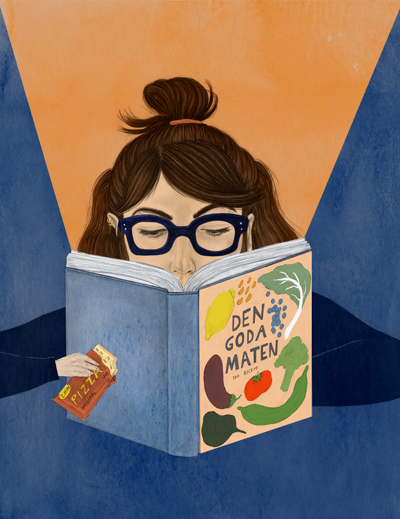 a woman reading a book