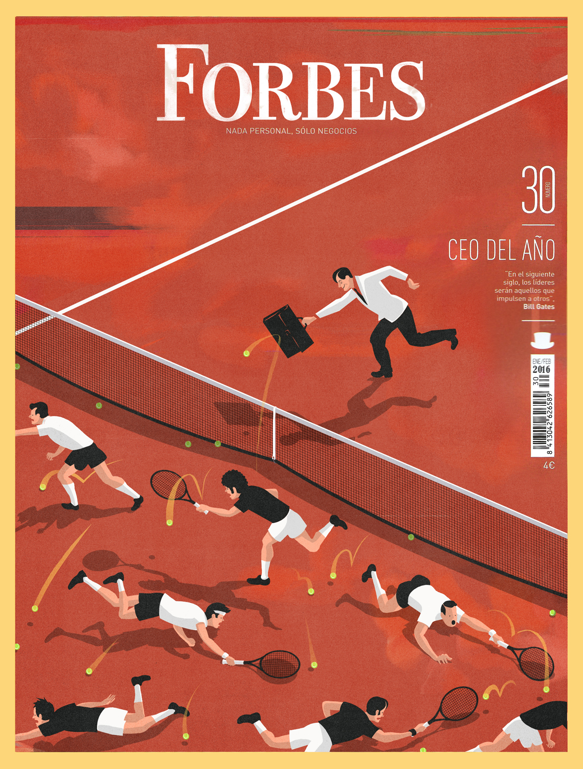 a magazine cover with tennis players