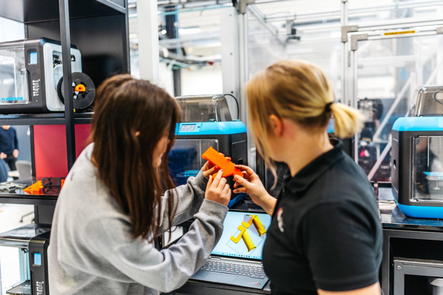 a group of women working on a project