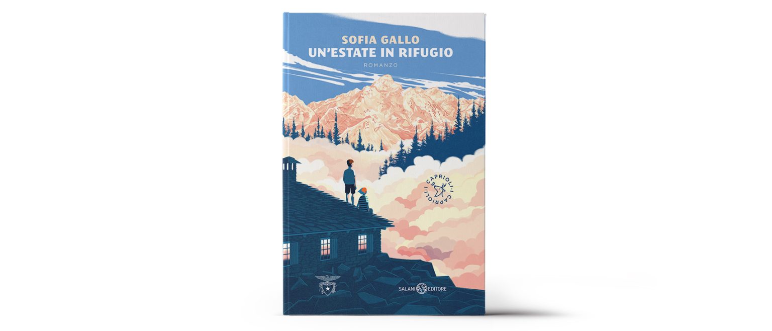 a book cover with a person standing on a roof