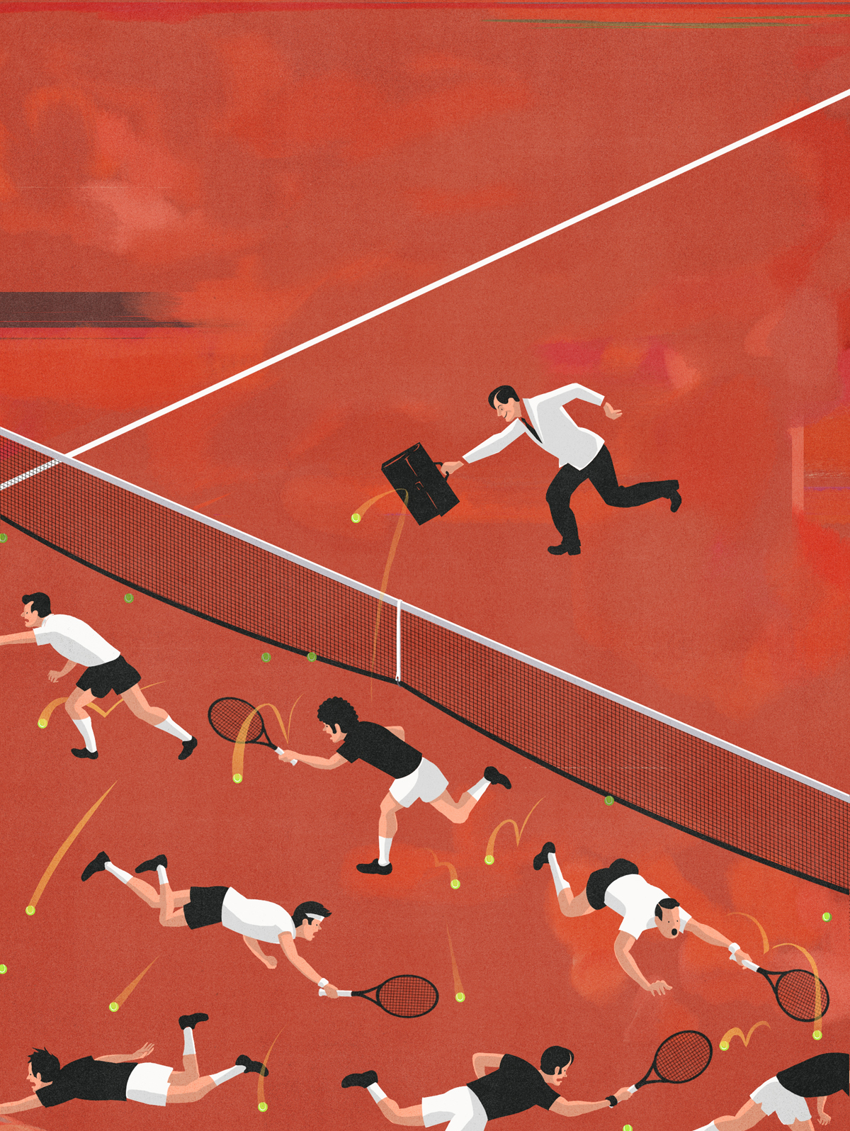 a man playing tennis